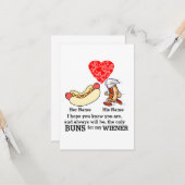 Moderne koppel broodjes en worst liefhebbers op ma kaart (Voorkant / Achterkant in situ)