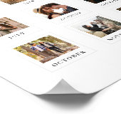 Moderne koppel eerste verjaardag foto collage poster (Hoek)