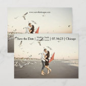 Moderne koppel foto - 3x5 save the date (Voorkant / Achterkant)