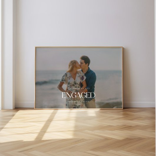 Moderne koppel foto "Het jaar dat we verloofd raak Poster