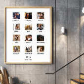 Moderne koppel jubileum foto collage poster