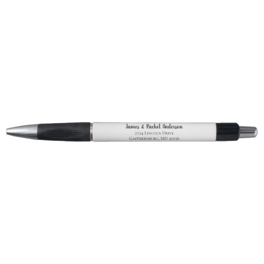 Moderne Koppelnamen Gepersonaliseerd Retouradres Pen (Voorkant)