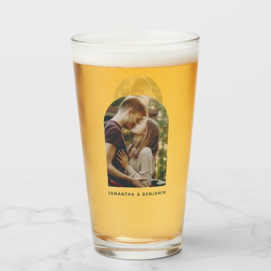 Moderne Koppels Foto Op Maat Glas (Achterkant gevuld)