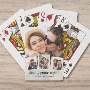 Moderne Koppels Fotocollage Grappige Spelletjesavo Pokerkaarten