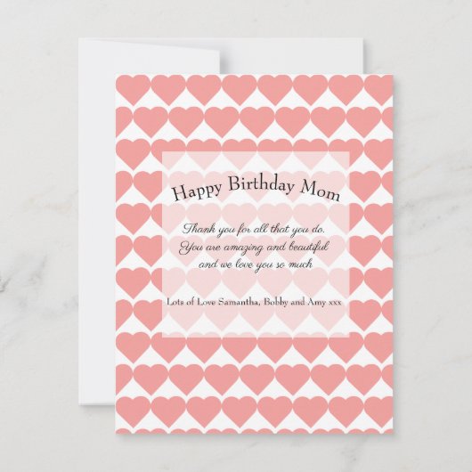 Moderne koraal 8 Foto Collage Beste mama ooit (Achterkant)