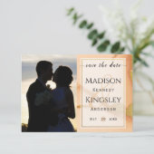 Moderne Koraal Abstract 💡 Inkt Olie Bruiloft Save The Date (Staand voorkant)