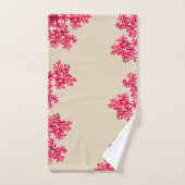 Moderne koraal bloemknoppen bad handdoek (Handdoek)