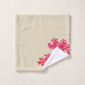 Moderne koraal bloemknoppen bad handdoek (Wasdoekje)