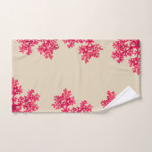 Moderne koraal bloemknoppen bad handdoek (Handdoek)