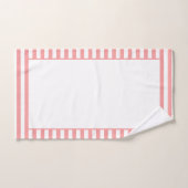 Moderne koraal en witte streep bad handdoek (Handdoek)