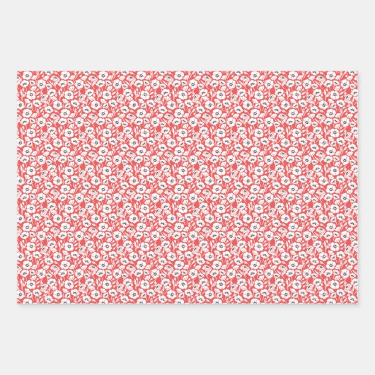 Moderne koraal inpakpapier vel (Voorkant 3)