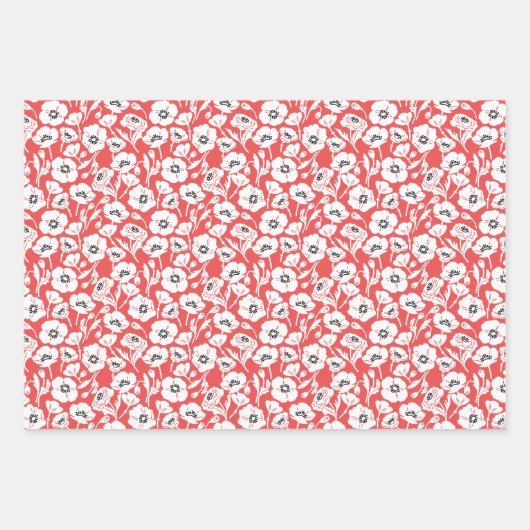 Moderne koraal inpakpapier vel (Voorkant 2)