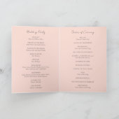 Moderne Koraal Kust Chic Elegante Trouwdag Programma (Binnen)