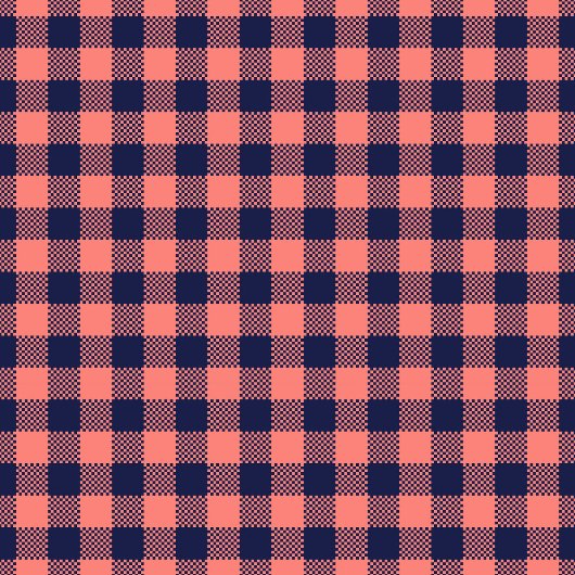 Moderne Koraal Marine Tafelkleed Trendy Plaid Dini