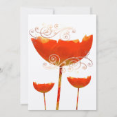 Moderne Koraal Papaver Trouw Save the Date Kaart (Achterkant)