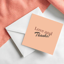 Moderne Koraal Perzik Liefde en Dank Trouwdag