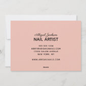 Moderne koraal Roos marmerbare nagels op naam Feestdagenkaart (Achterkant)