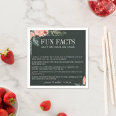 Moderne Koraal Tropen Fun Facts Servet (Insitu)