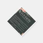 Moderne Koraal Tropen Fun Facts Servet (Hoek)