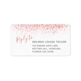 Moderne koraal waterverf dabs adresetiketten etiket