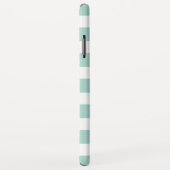 Moderne Koraal Zeeanker Mint Witte Strepen Case-Mate iPhone Case (Achterkant/rechts)