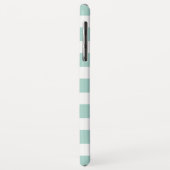 Moderne Koraal Zeeanker Mint Witte Strepen Case-Mate iPhone Case (Achterkant/links)