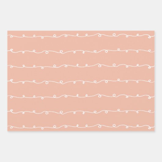 Moderne koraalkleur F1B9A3 Inpakpapier Vel (Voorkant 2)