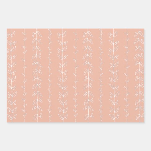 Moderne koraalkleur F1B9A3 Inpakpapier Vel (Voorkant)