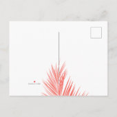 Moderne koraalpalmboom elegante save the date aankondigingskaart (Achterkant)