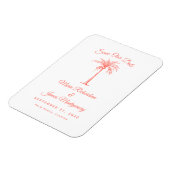 Moderne koraalpalmstransport sparen de datum magneet (Linkerzijde)