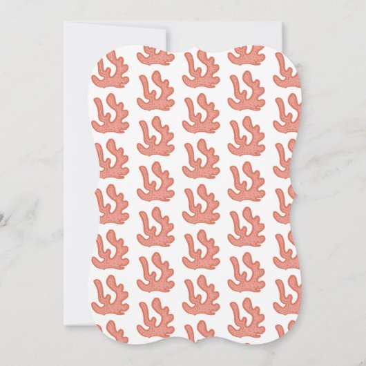 Moderne koraalrif en vis kaart (Achterkant)