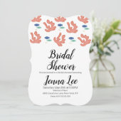 Moderne koraalrif en vis kaart (Staand voorkant)