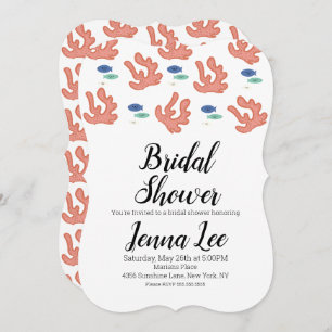 Moderne koraalrif en vis kaart