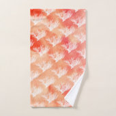 Moderne koraalrif waterverf nautisch monogram bad handdoek (Handdoek)