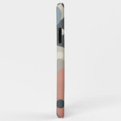 Moderne koraalrode beige grijze blauwe kunstpatroo Case-Mate iPhone case (Achterkant/rechts)