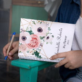 Moderne koraalroze bloemen dagen weken aangepaste planner