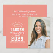 Moderne koraalroze fotograaf kaart (Voorkant / Achterkant)