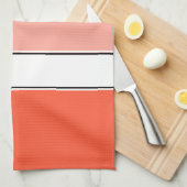 Moderne koraalroze theedoek (Quarter Fold)