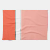 Moderne koraalroze theedoek (Horizontaal)