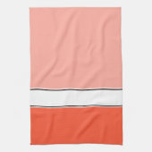 Moderne koraalroze theedoek (Verticaal)