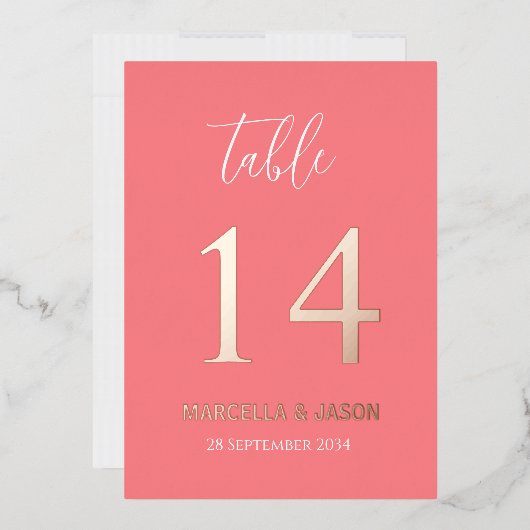 Moderne koraalroze weddenschappen Roos Gold Folie Uitnodiging (Envelop)