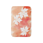 Moderne koraalvleermuis en witte paarse waterverf badmat (Voorkant Verticaal)