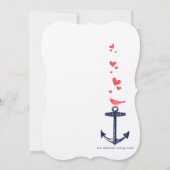  moderne koraalvogelmarine kaart (Achterkant)