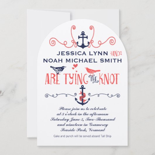  moderne koraalvogelmarine kaart (Voorkant)