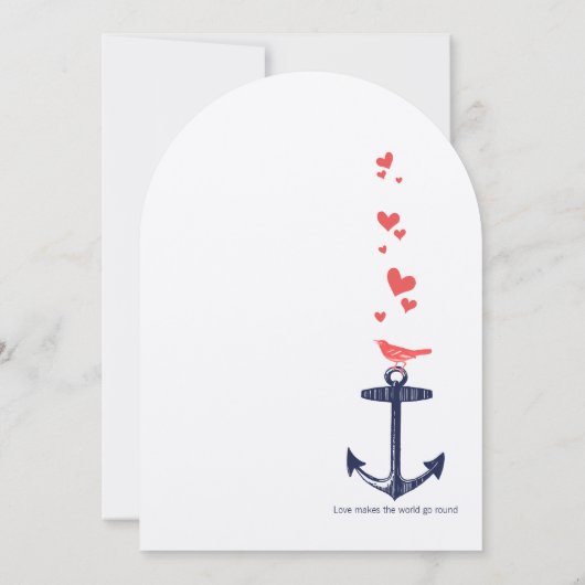  moderne koraalvogelmarine kaart (Achterkant)