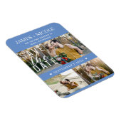 Moderne korenbloem Bewaar de datum Bruiloft 3 Foto Magneet (Rechterzijde)