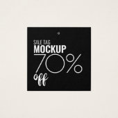 Moderne Korting Verkoop Kleding Hang Label Vierkante Visitekaartjes (Voorkant)