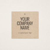 Moderne Korting Verkoop Kleding Hang Label Vierkante Visitekaartjes (Achterkant)