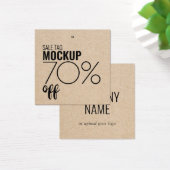 Moderne Korting Verkoop Kleding Hang Label Vierkante Visitekaartjes (Bureau)