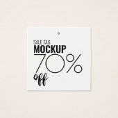 Moderne Korting Verkoop Kleding Hang Label Vierkante Visitekaartjes (Voorkant)